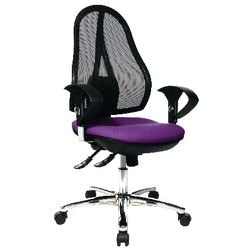 Operatorstoel Open Point Deluxe Topstar zwart paars