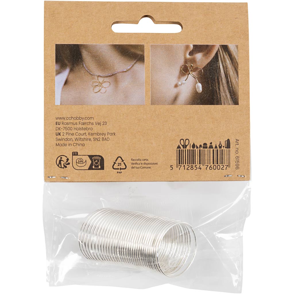 Creativ Company Https: www.cchobby.nl sieradendraad-dikte-1-mm-verzilverd-2-50-m-1-doos