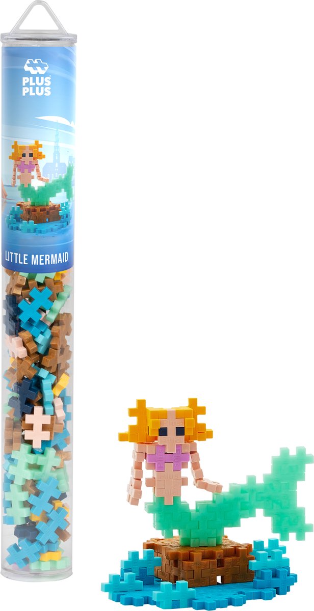 Plus-Plus tube zeemeermin 100 delige bouwset - 4313 - bouwspeelgoed - constructiespeelgoed - set met bouwstenen - vanaf 5 jaar