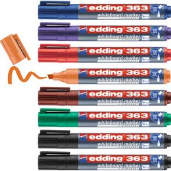 Boardmarker 363 Edding schuine punt 2-5mm assorti 8 stuk