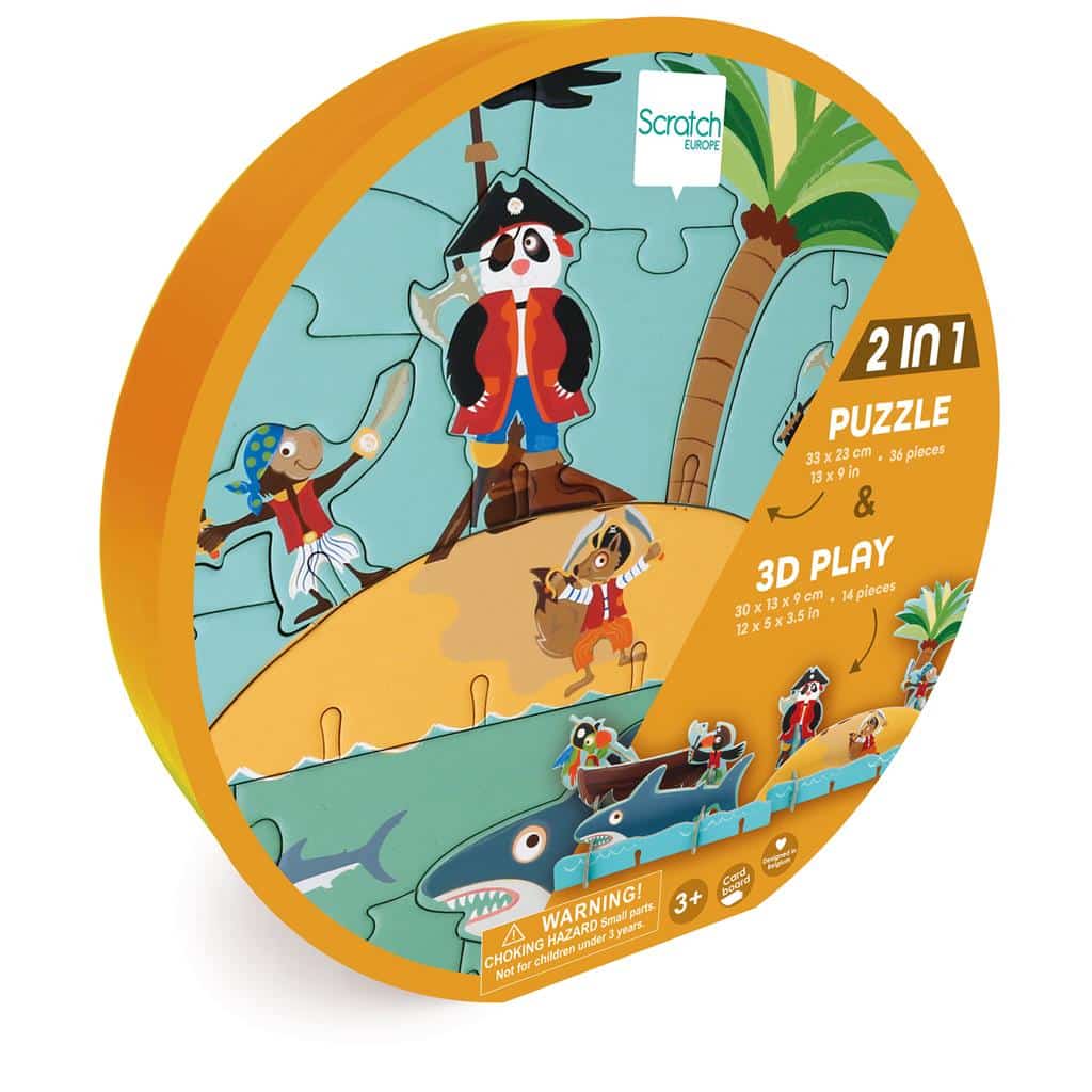 Scratch puzzel piraten 36 stukjes