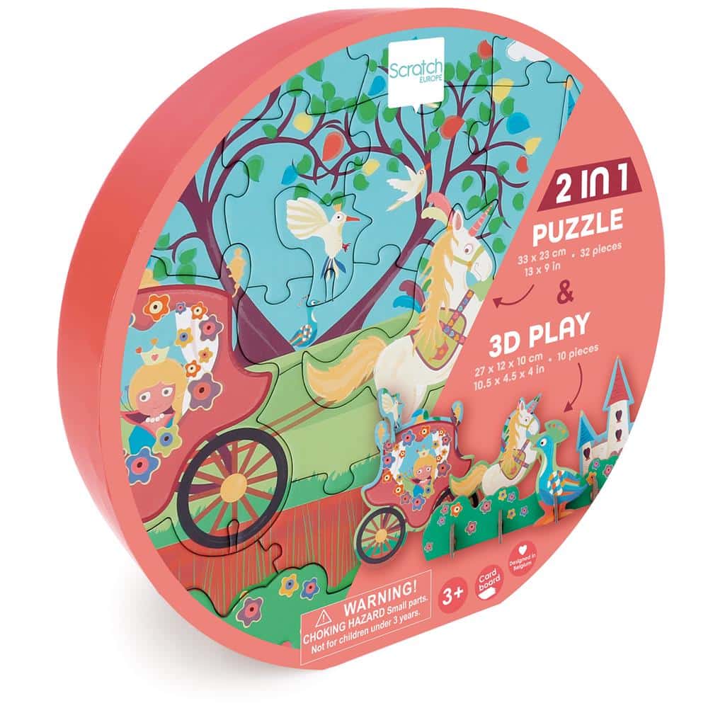 Dam Scratch puzzel prinses 32 stukjes