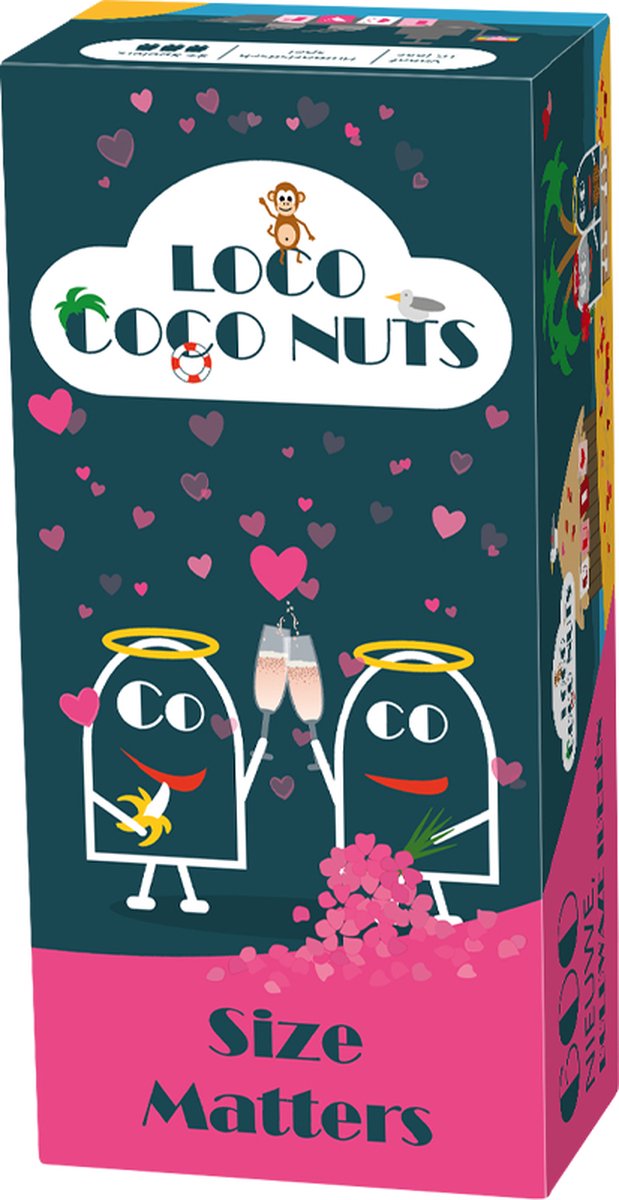 Geronimo Games - loco coco nuts: size matters - kaartspel - 3+ spelers - vanaf 16 jaar