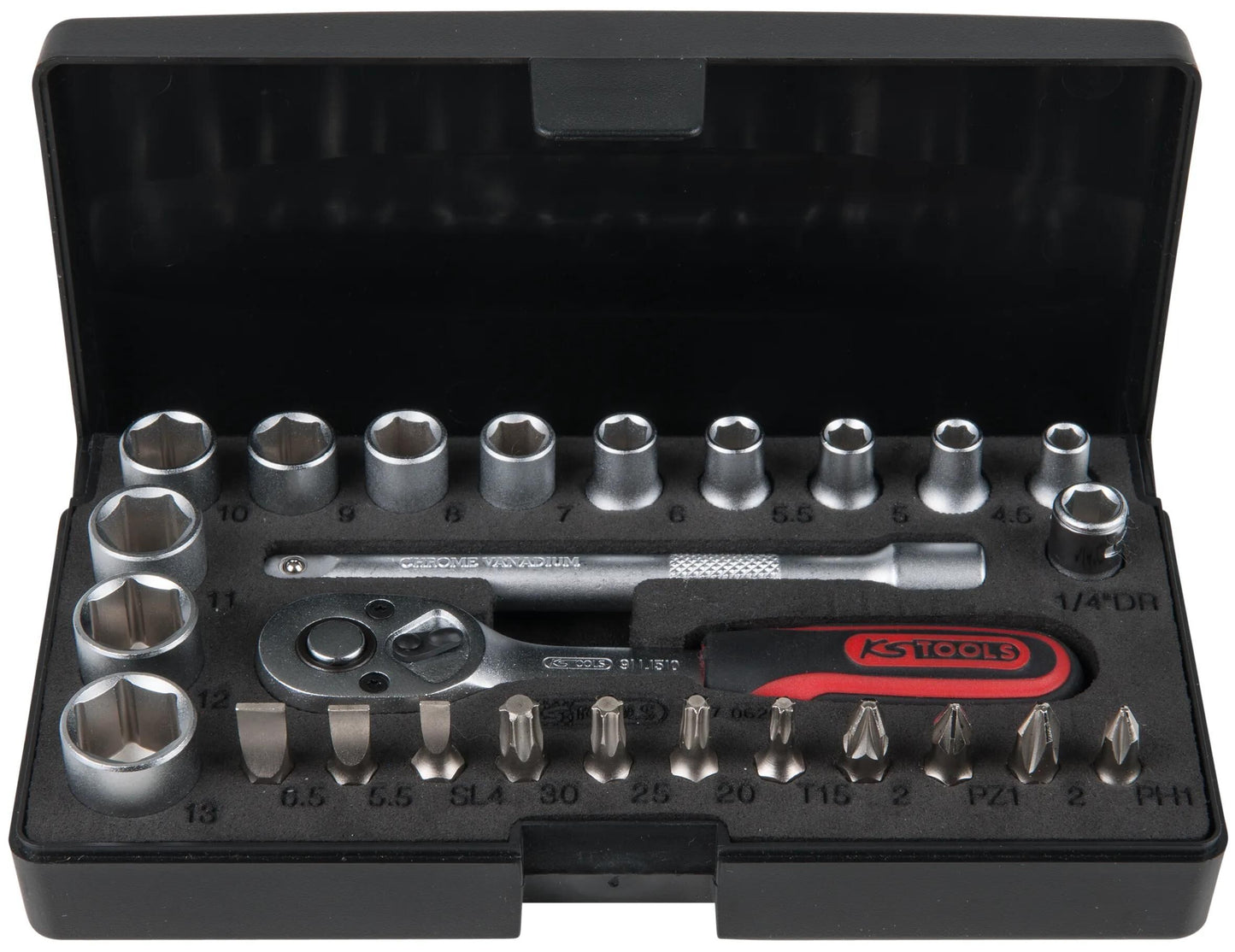 KS TOOLS steckschlüsselsatz socket wrench set 1 4 26tlg.