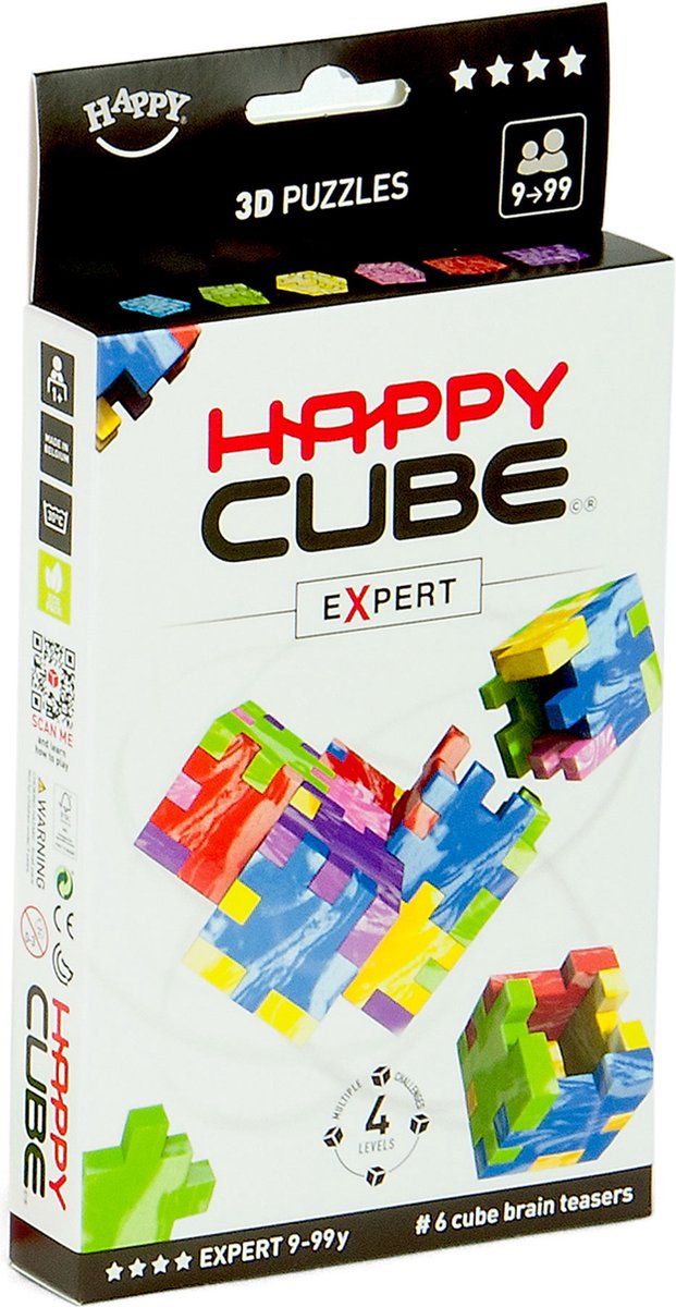 SmartGames - happy cube expert - 6 puzzels - 3d
