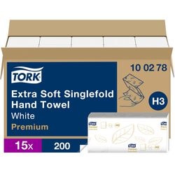 Gevouwen handdoeken Tork H3 Premium ZZ gevouwen 2L wit