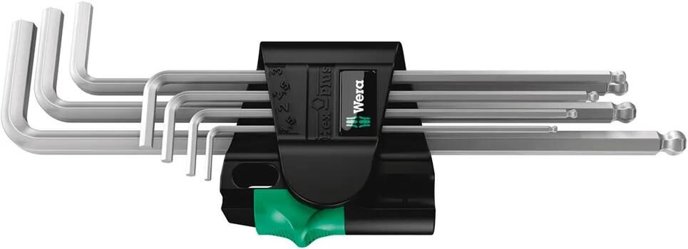 Wera winkelstiftschlüsselsatz 950 7 angular shaft magnetic hexagon socket, 7 pc