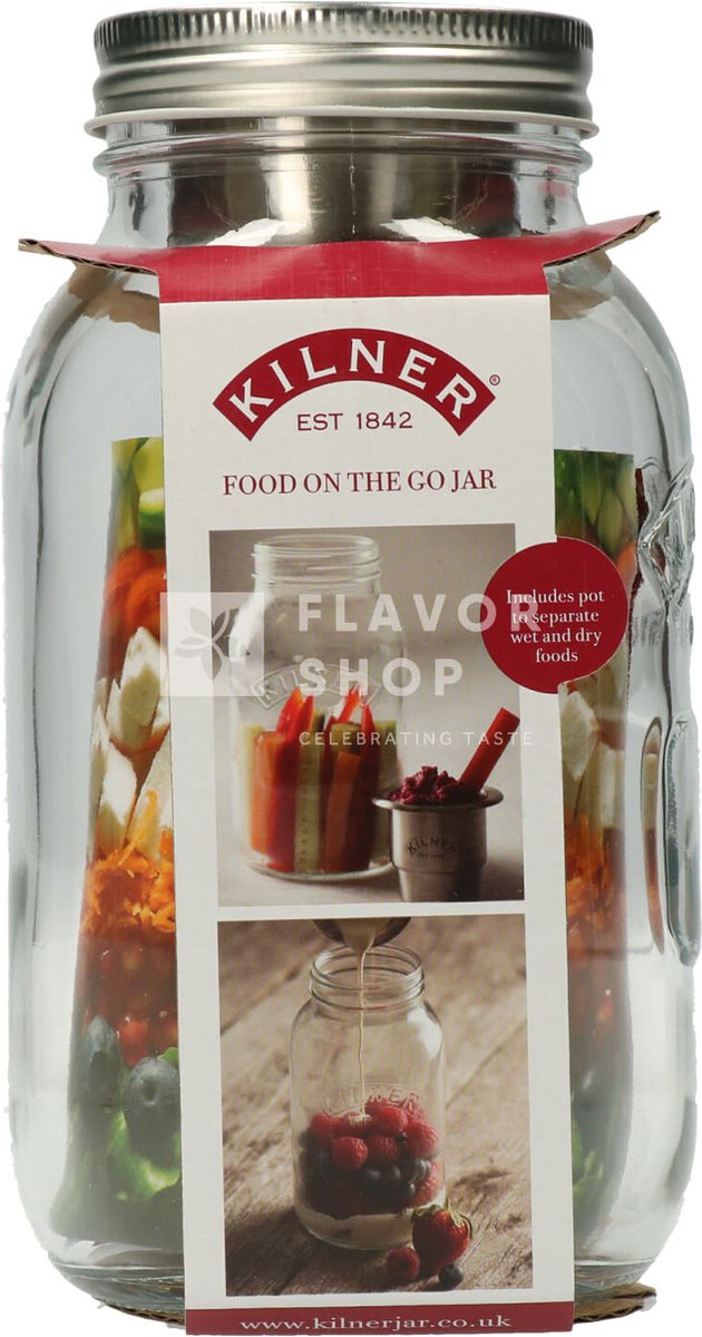 Kilner Glazen voorraadbokaal food on the go 1l