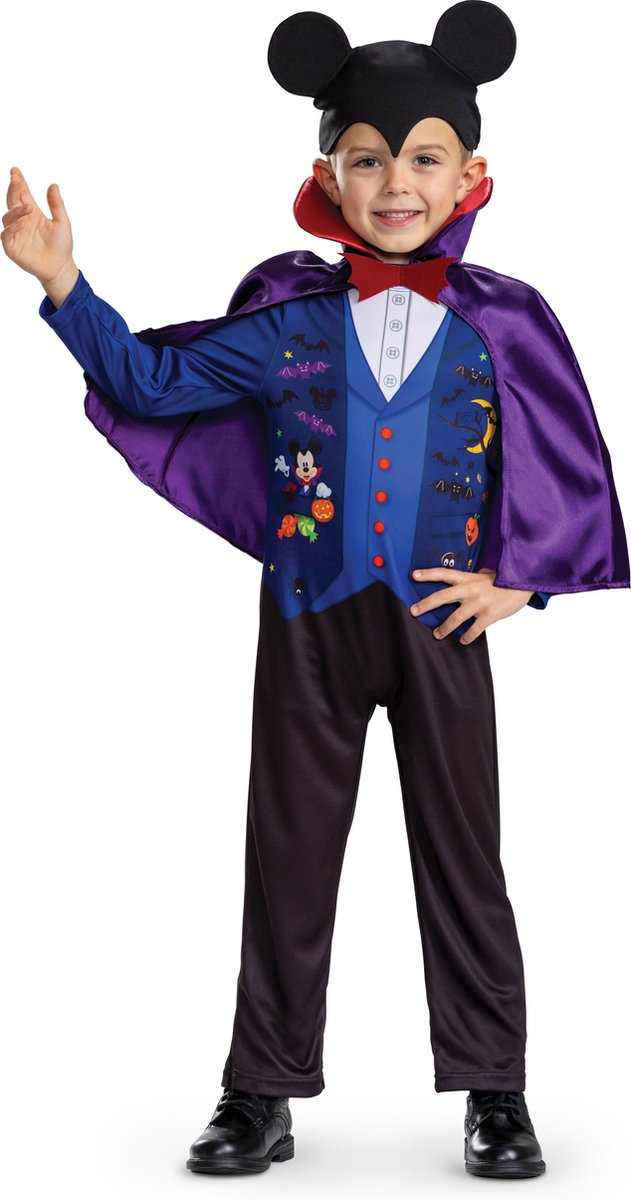 Disguise Disney halloween, vampier mickey kosruum classic peuter, maat m (3t-4t jaar)