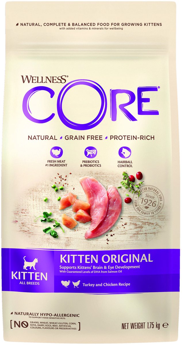 Wellness Core grain free kitten - kalkoen kip - kattenvoer - 1.75 kg