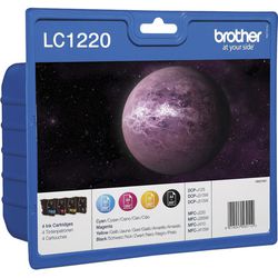 Inktcartridge Brother LC-1220VALBP zwart en 3-kleuren