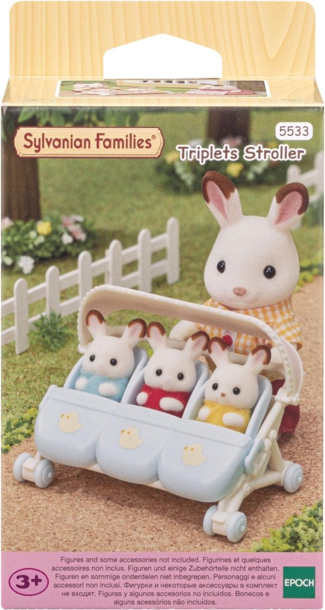 Sylvanian Families 5533 wandelwagen drieling-poppenhuisinrichting