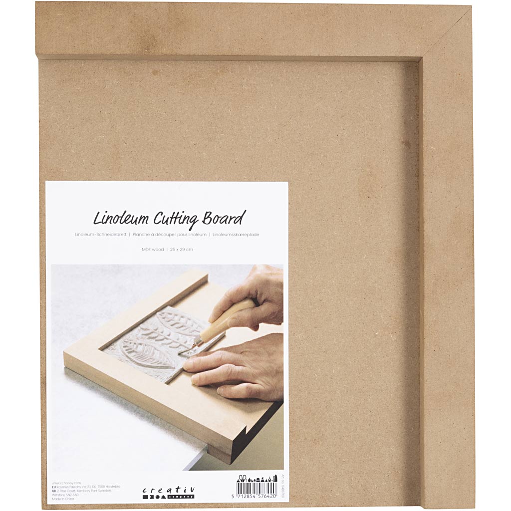 Creativ Company Https: www.cchobby.nl houten-linoleumhouder-afm-25x29-cm-rechtshandig-1-stuk