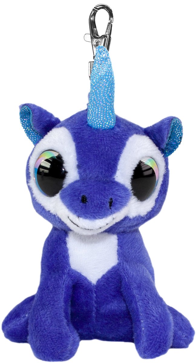 Lumo Stars Lumo unicorn velvet met clip - mini - 8,5cm