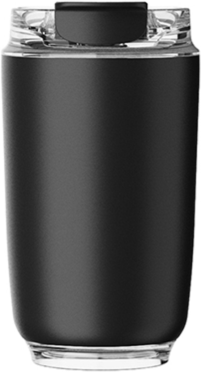 Merkloos Sans Marque Kozie rvs koffiebeker 240 ml – dubbelwandig geïsoleerd – zwart – voor koffie en thee