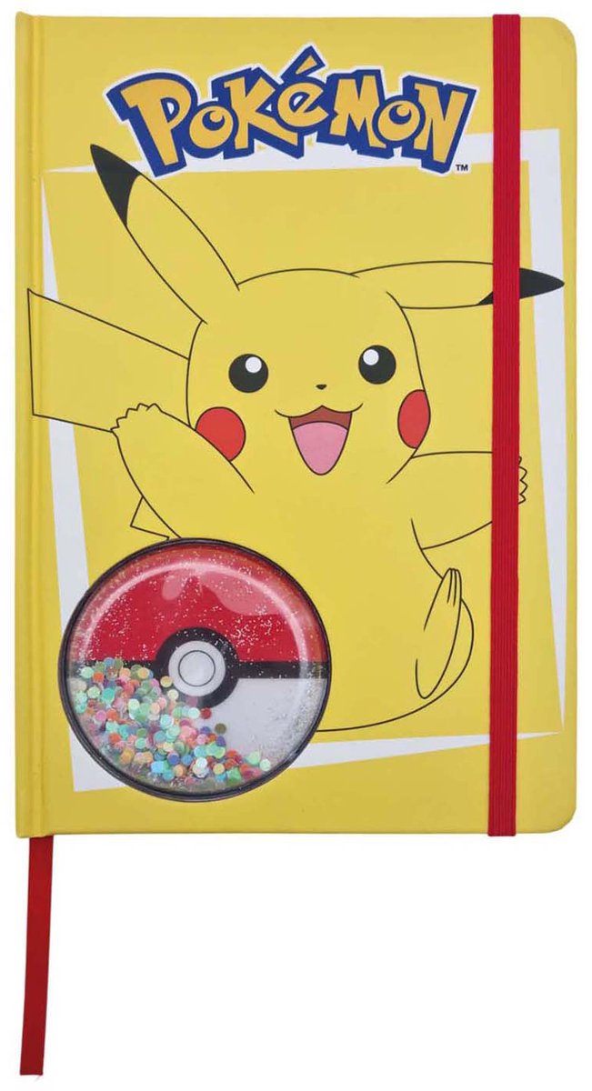 LaPlumeDoree Pokémon pikachu notitieboek met glitter pokéball – hardcover – 160 gelinieerde pagina's