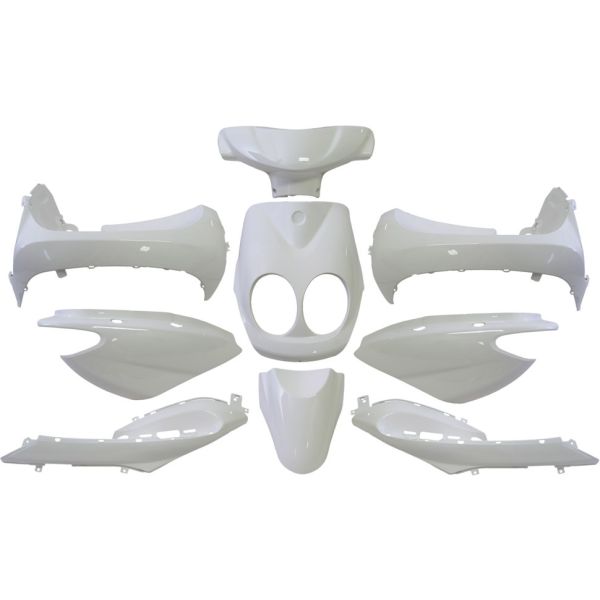 Edge Plaatset 9-delig voor yamaha neo's - vanaf bouwjaar 2008 tot 2011 - 2 en 4 takt model - glanzend wit