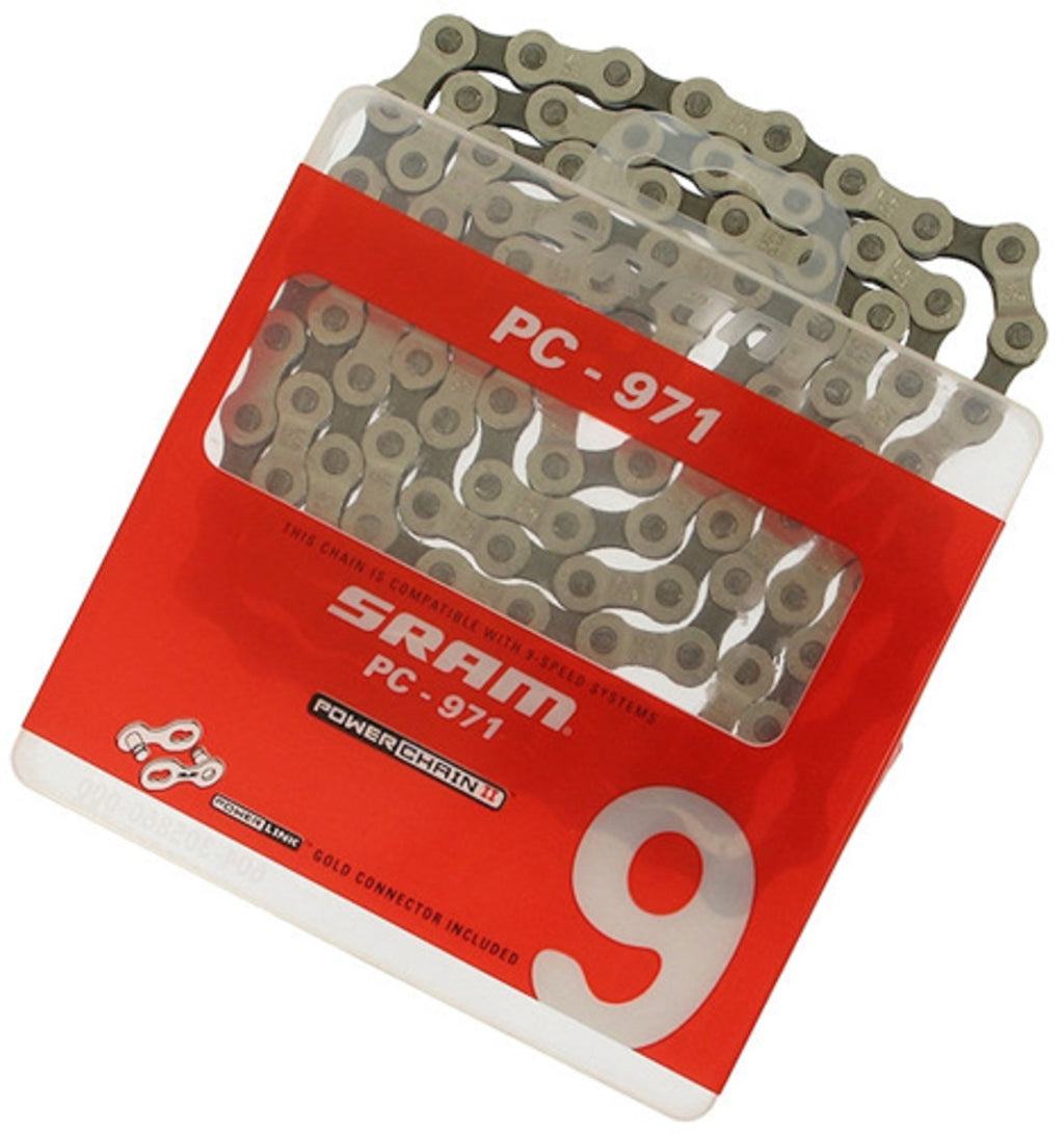 Sram ketting pc-971 114 links powerlink 9 speed zilver - 160178