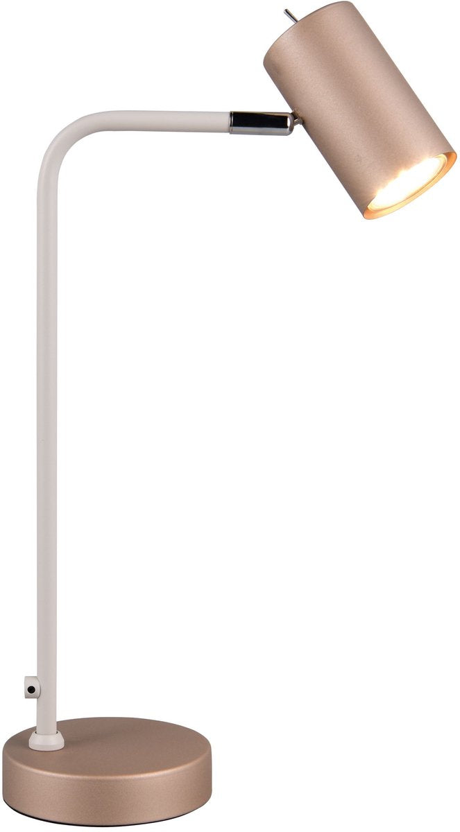 TRIO marley - tafellamp - bureaulamp - mokka - warm grijs - excl. 1x gu10 4,5 w