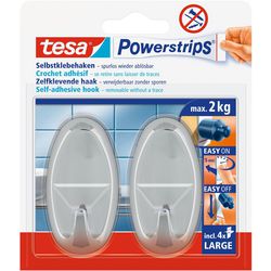 Verwijderbare haak tesa Powerstrip 58050 Chroom