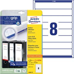 Folder etiketten Avery L6060-25 Wit 192x34mm 200 Etiketten