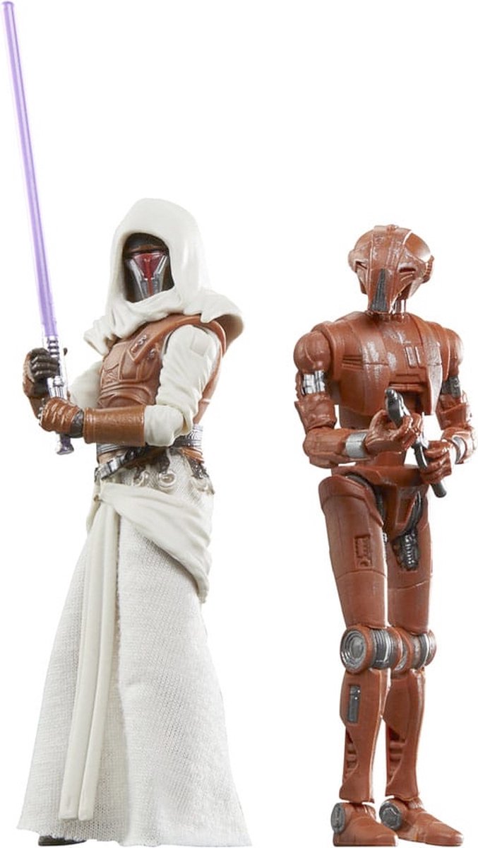 Disney Hasbro star wars - galaxy of heroes vintage collection 2-pack jedi knight revan hk-47 10 cm actiefiguur - multicolours