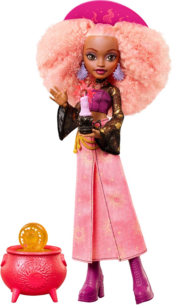 Mattel Moonspell magic van monster high - rae lumina modepop - sun witch met accessoires