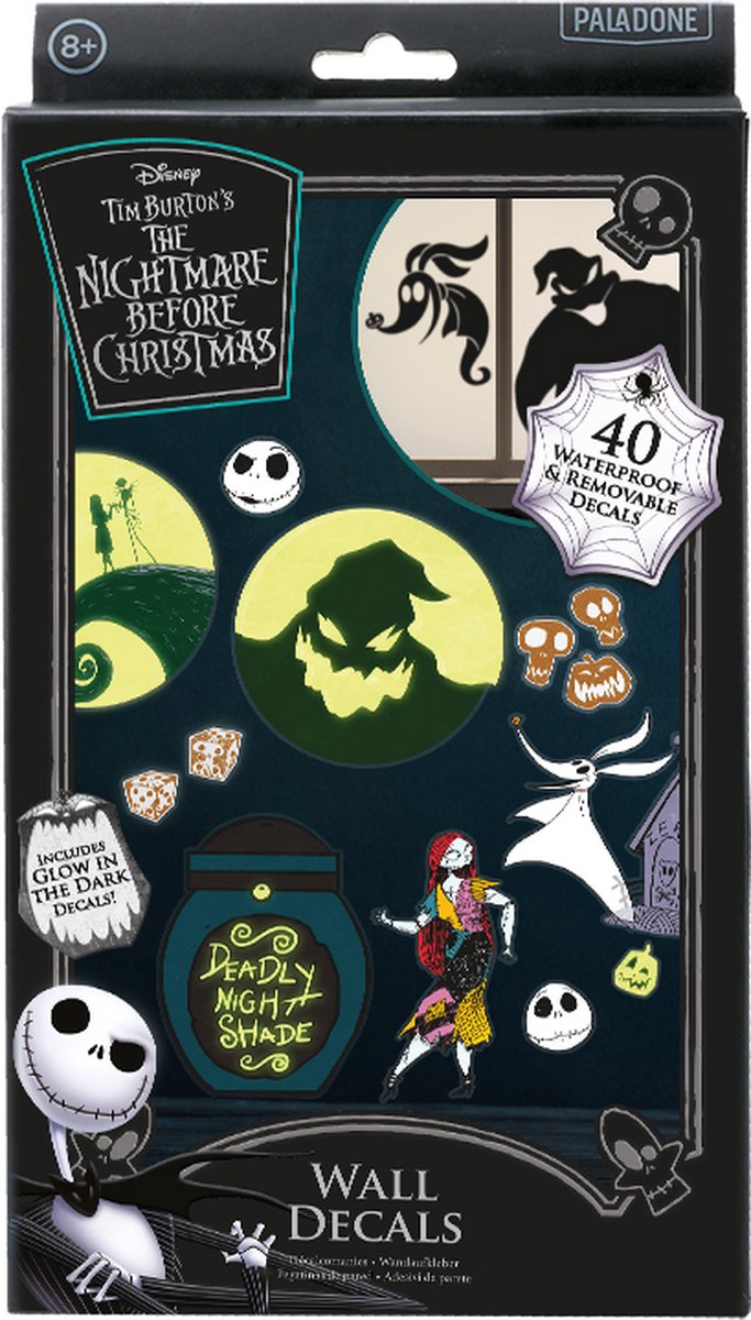 Paladone The nightmare before christmas - muurstickers