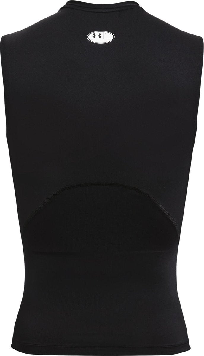 Under Armour ua hg armour comp sl-blk heren sportshirt - zwart - wit