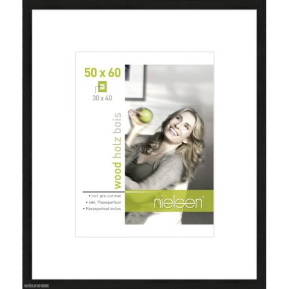 Nielsen Design Nielsen fotolijst 8988026 apollon zwart 50x60 30x40 cm