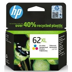Inktcartridge HP C2P07AE nr62XL cyaan magenta geel