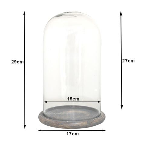 Clayre Eef stolp 6gl3536 transparent 17x29 cm