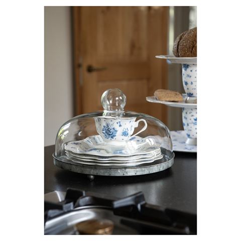 Clayre Eef stolp 6gl2492 grijs transparent 16x15 cm