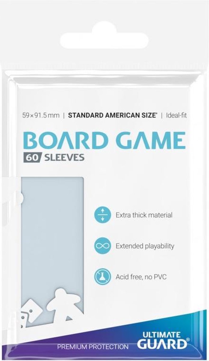 Ultimate Guard board game sleeves (60) - standard american card sleeves for board game cards