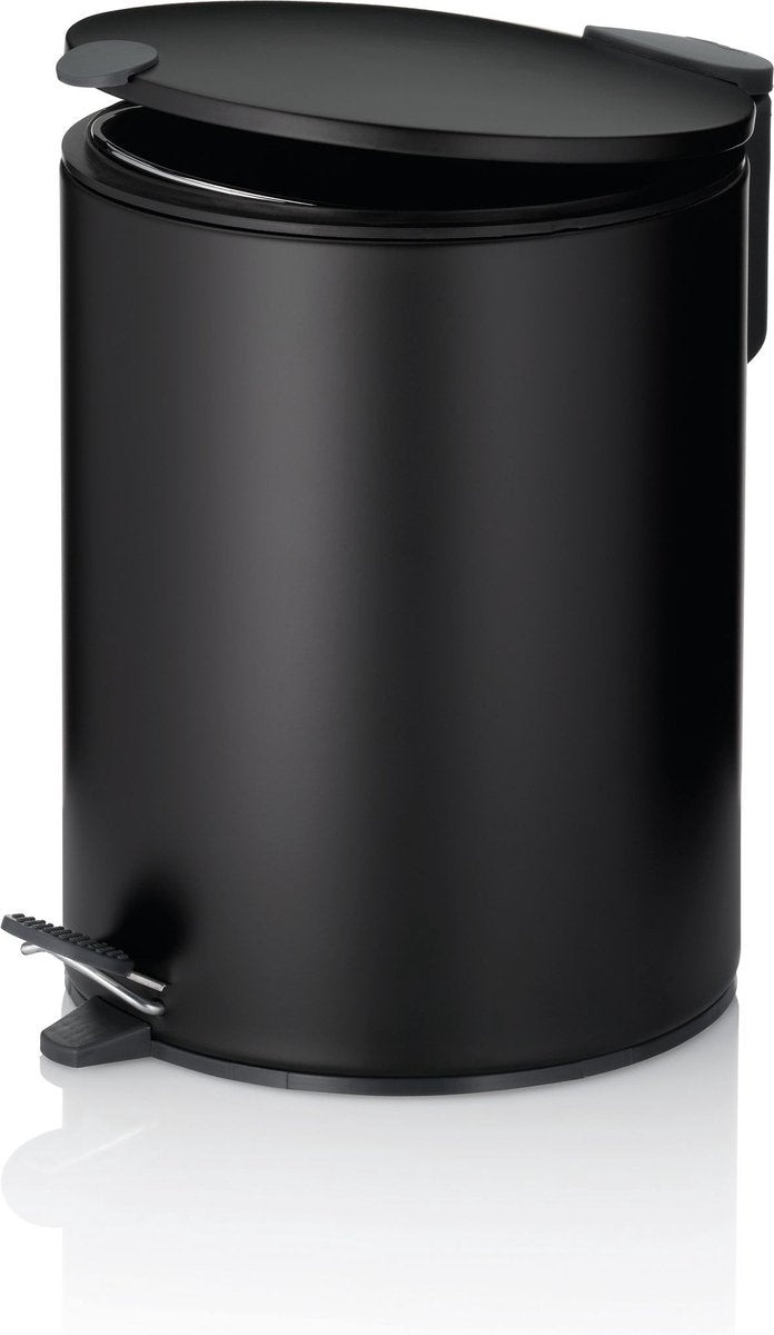Kela Pedaal afvalemmer, 5 l, zwart - | mats