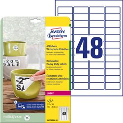 Avery Multifunctionele etiketten zweckform wit