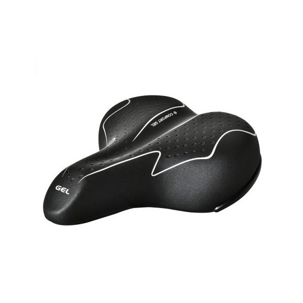Wittkop Fietszadel big classic gel met zadelstrop - zwart