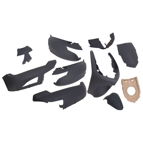 Edge Plaatset 9-delig voor peugeot new vivacity vanaf bouwjaar 2008 50cc 2 4t - mat zwart