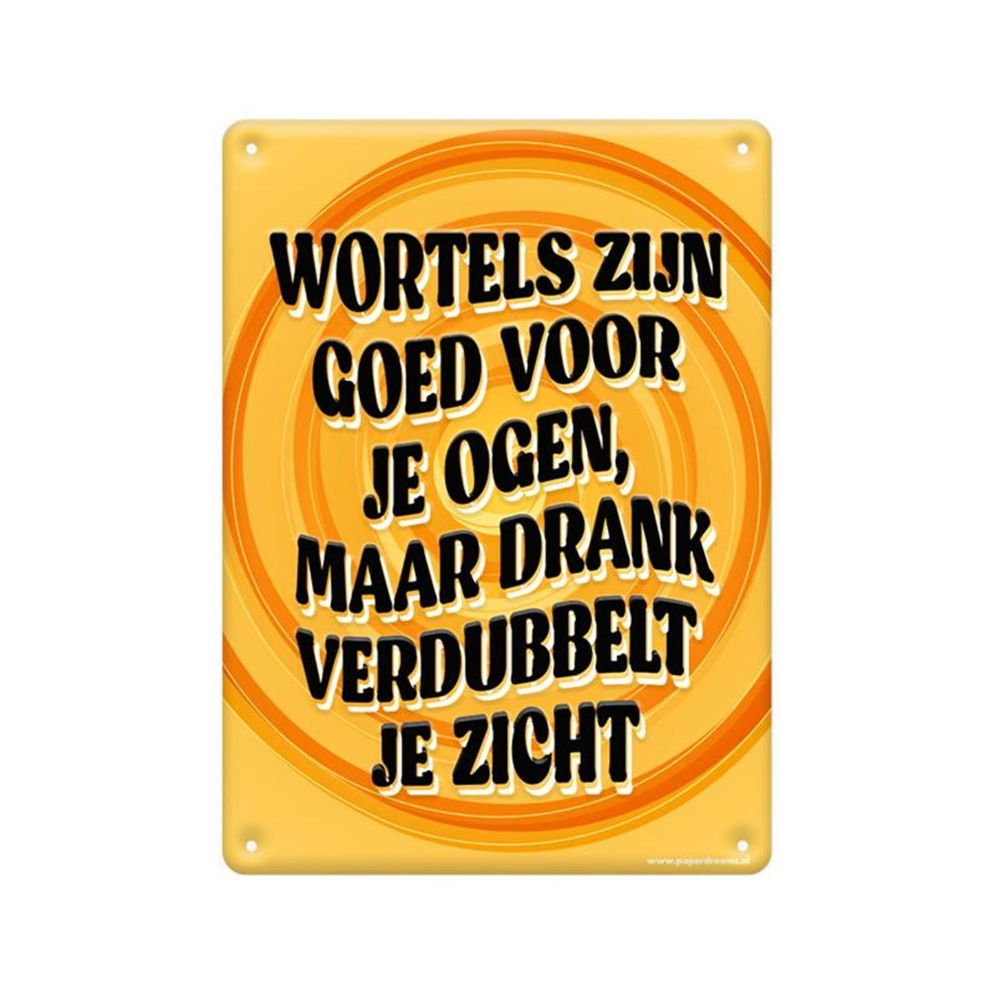 Paperdreams Tekstbord metaal - wortels zijn goed