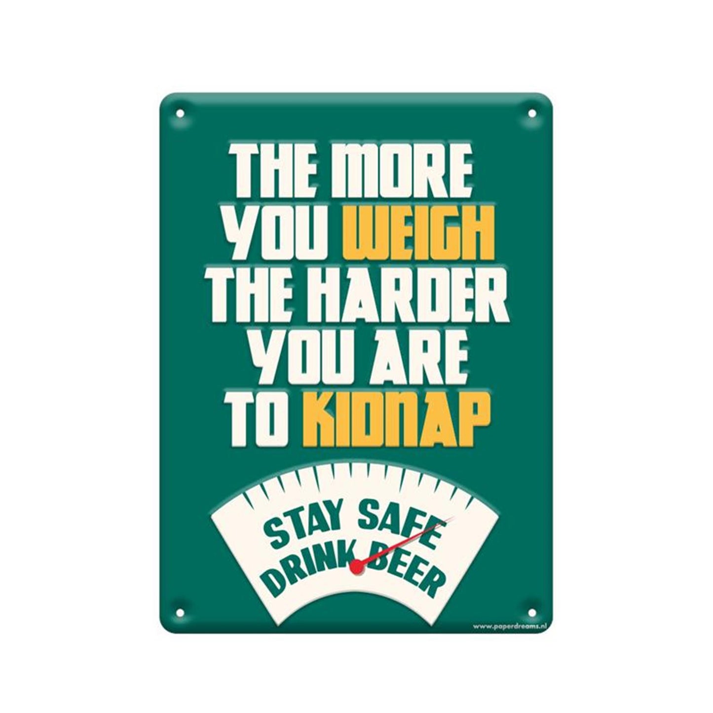 Paperdreams Tekstbord metaal - the more you weigh