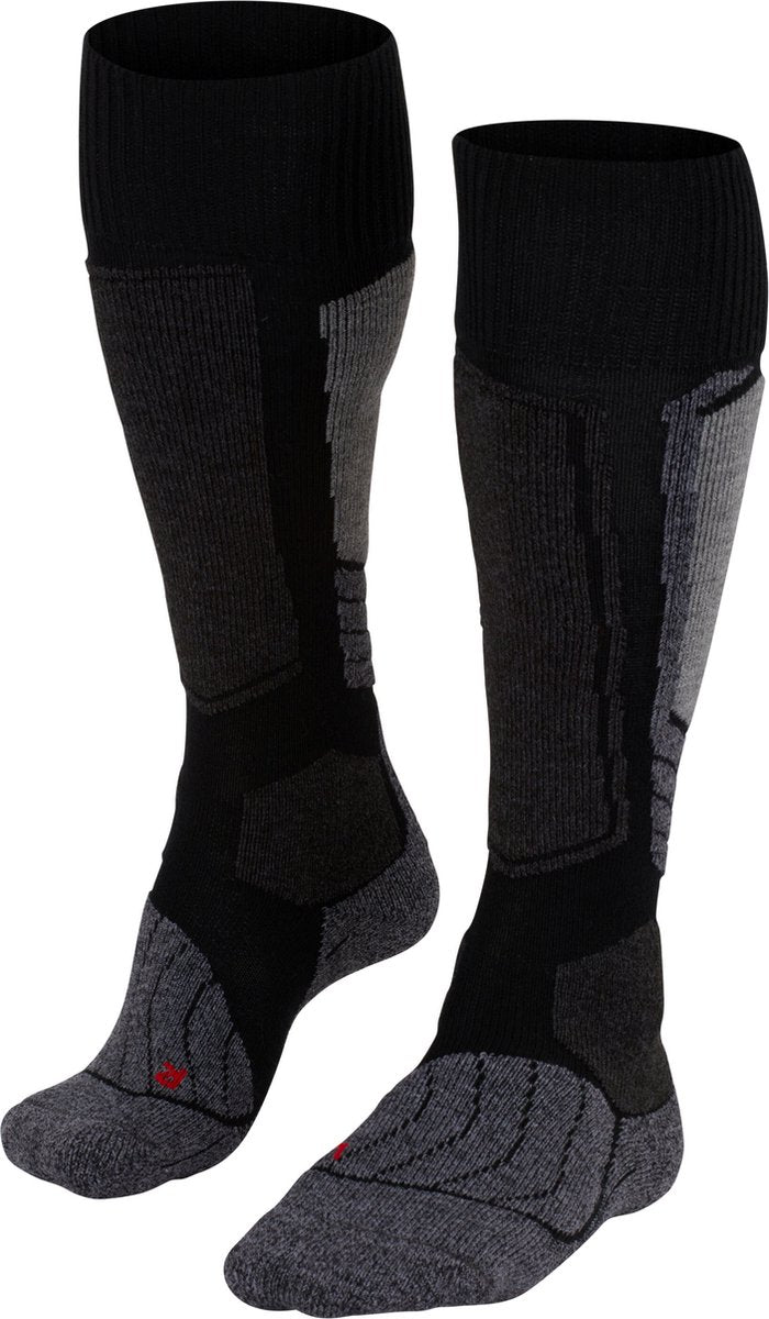 FALKE sk1 warm dik wol functioneel materiaal skisokken dames zwart - maat 41-42