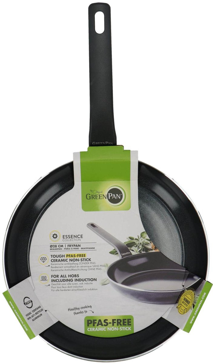 GreenPan essence koekenpan met keramische antikleeflaag - pfas vrij - ø 28cm