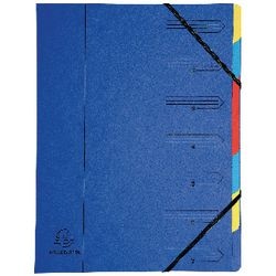 Exacompta Sorteermap 54072e 7vaks a4 blauw