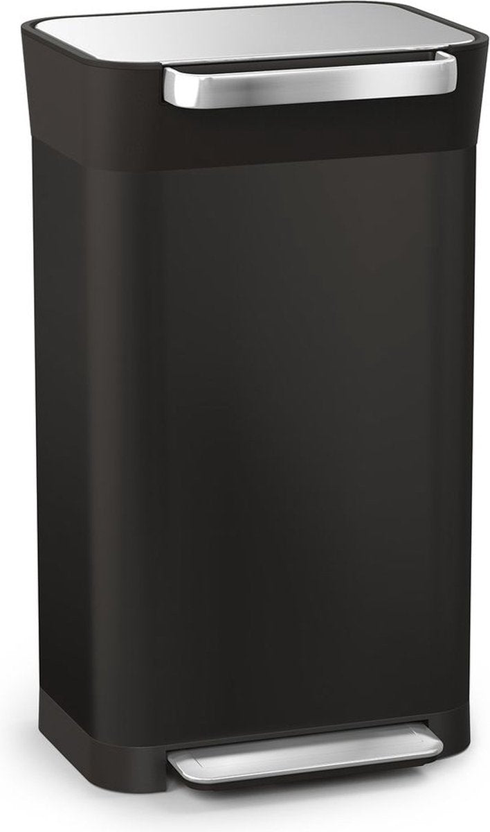 Joseph Joseph - titan prullenbak 30 liter - roestvast staal - zwart