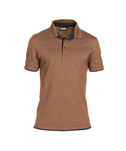 DASSY polo orbital bruin grijs s