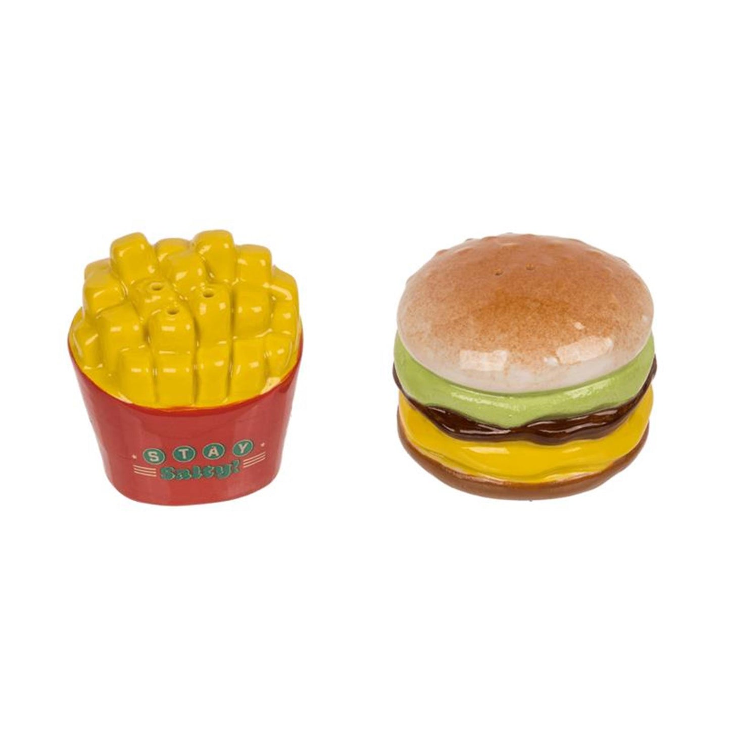 Out Of The Blue Peper zoutstel burger fries 5,5x4,5cm