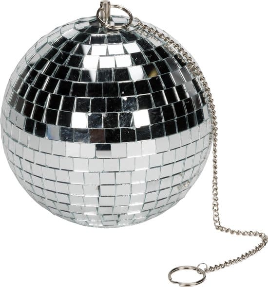 Kotronic Party fun spiegelbol 20 cm groot aan ketting te hangen
