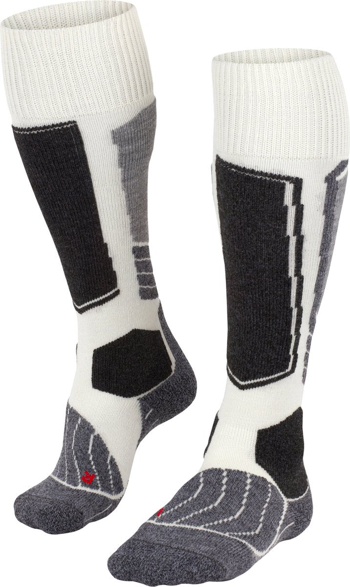 FALKE sk1 warm dik wol functioneel materiaal skisokken dames wit - maat 35-36