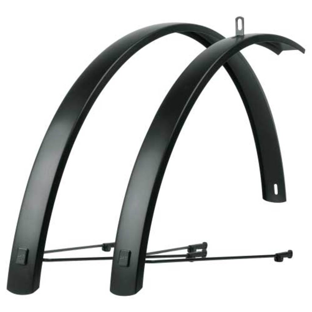 Sks Spatbordset 28 (622) edge al 56mm aluminium mat-zwart