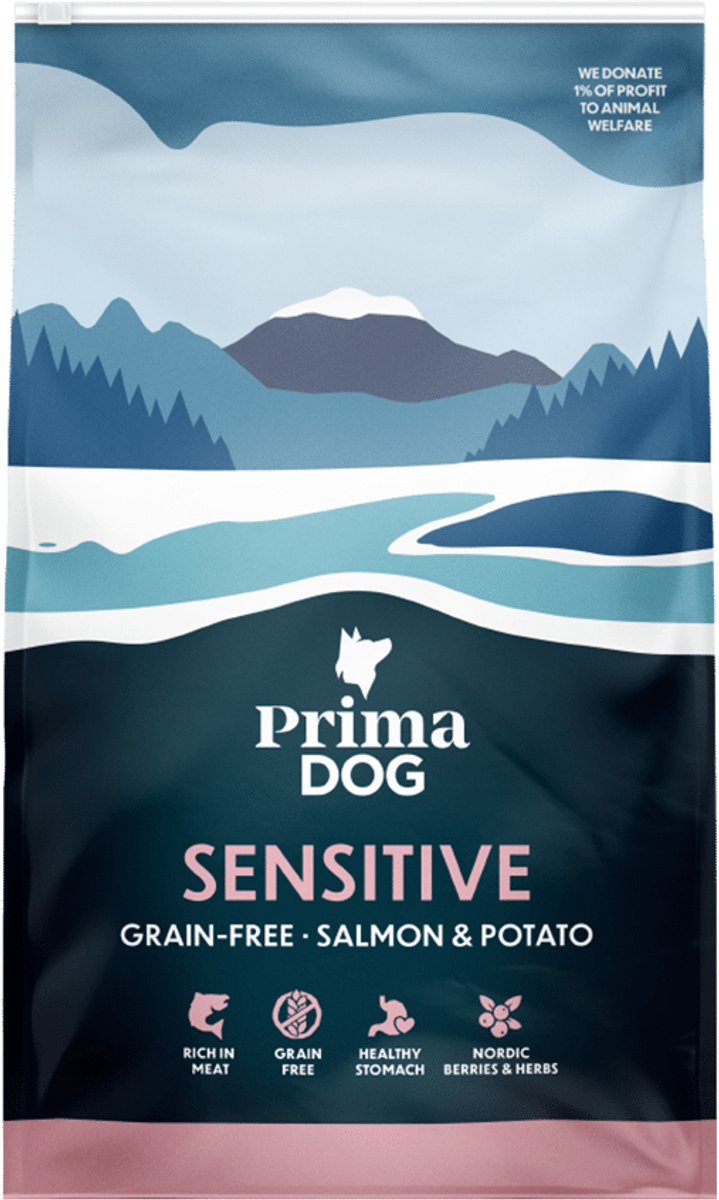 PrimaDog hondenvoer zalm aardappel adult - graanvrij - 3 kilo